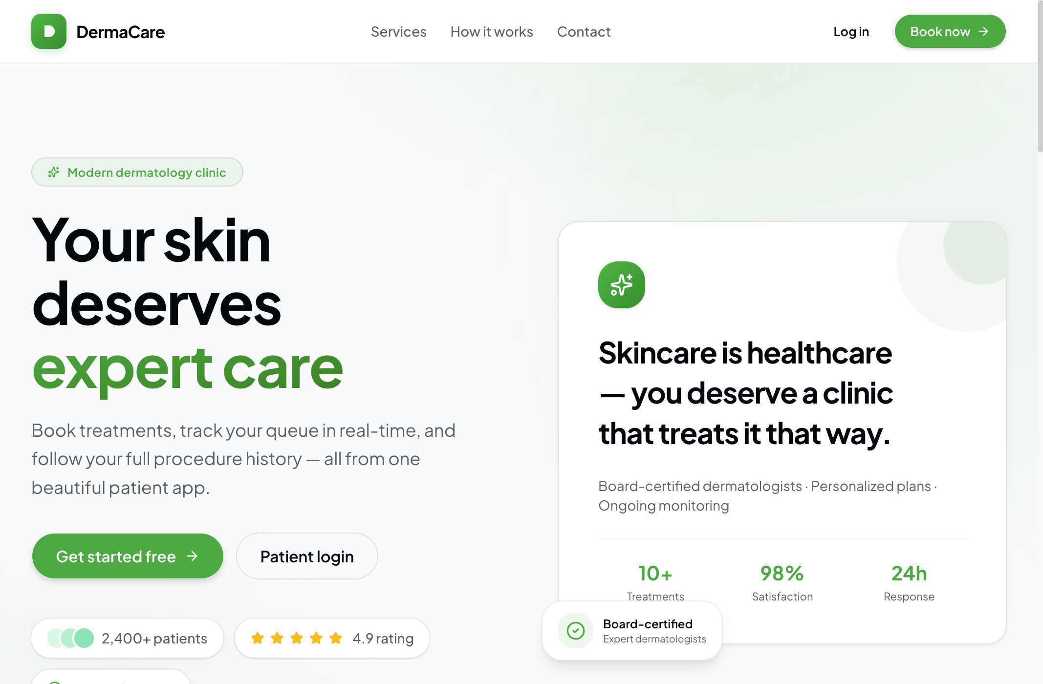 DermaCare: Skin Clinic Platform preview